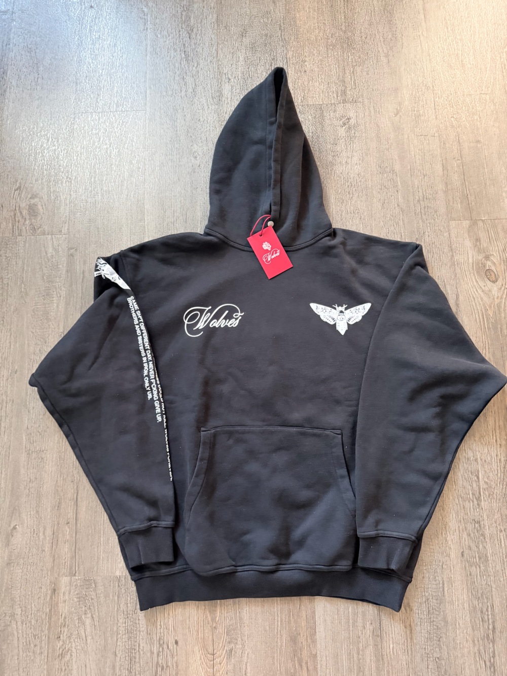 Darc Sport Black Hoodie with White Graphics